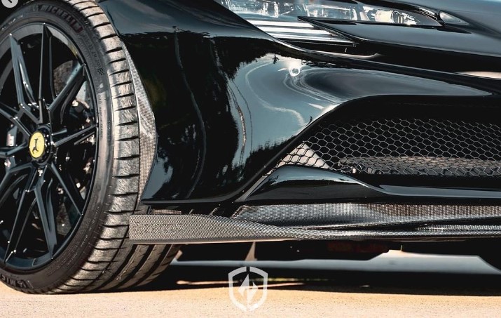 ZACOE ザコエ SF90 フェラーリ フロントリップ エアロパーツ たがーコーポレーション カーボン