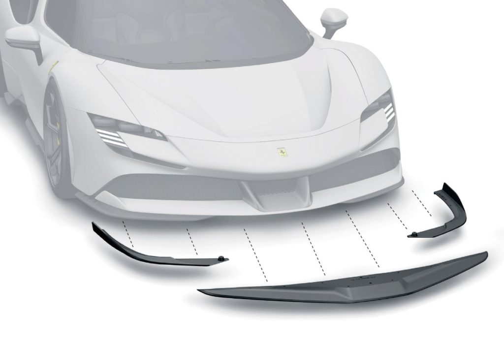 ZACOE ザコエ SF90 フェラーリ フロントリップ エアロパーツ たがーコーポレーション カーボン