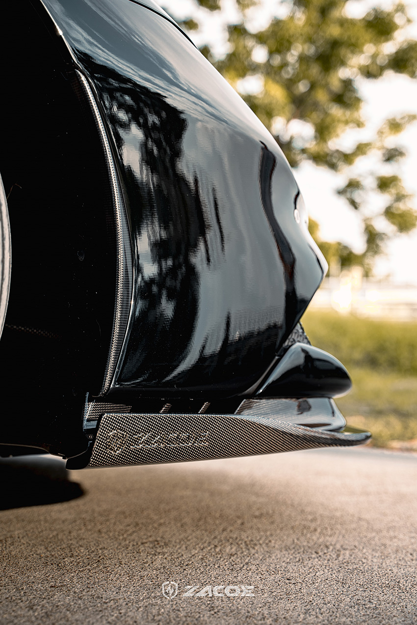 ZACOE ザコエ SF90 フェラーリ フロントリップ エアロパーツ たがーコーポレーション カーボン