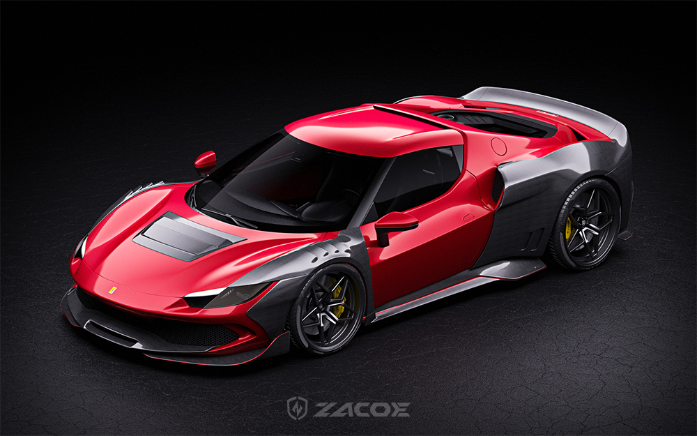 Ferrari296GTB Zacoe Carbon LAGERCORPORATION ワイドボディ